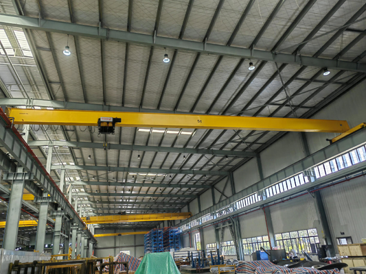 OEM 1 টন থেকে 12.5 টন একক গার্ডার ওভারহেড ক্রেন উচ্চ ট্রান্সমিশন দক্ষতা